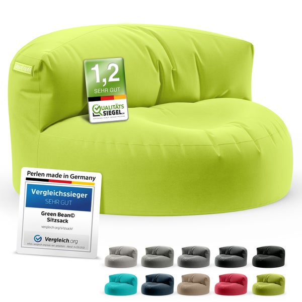Green Bean Sitzsack mit Vergleichssieger Siegel