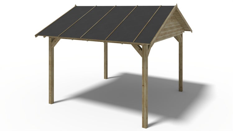 Gartenlaube Gartenpavillon 4,04x4,17m - Impregniert