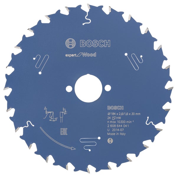 Bosch Kreissägeblatt Expert for Wood für Handkreissägen 184 x 30 x 2,6 mm 24 - 2608644041