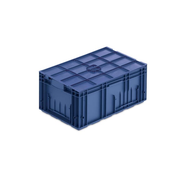 PROREGAL SuperSparSet 3x VDA KLT Kleinladungsträger mit Verbundboden und Auflagedeckel HxBxT 28 x 40 x 60 cm 48 Liter KLT Transportbox