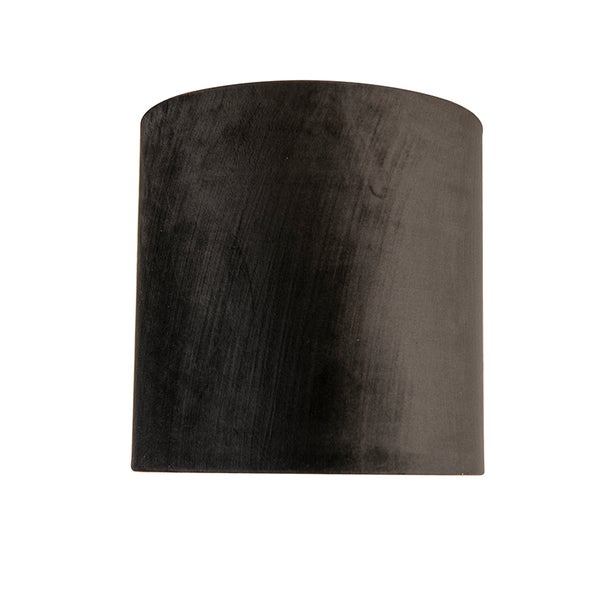 Lampenschirm velours 25/25/25 schwarz/gold