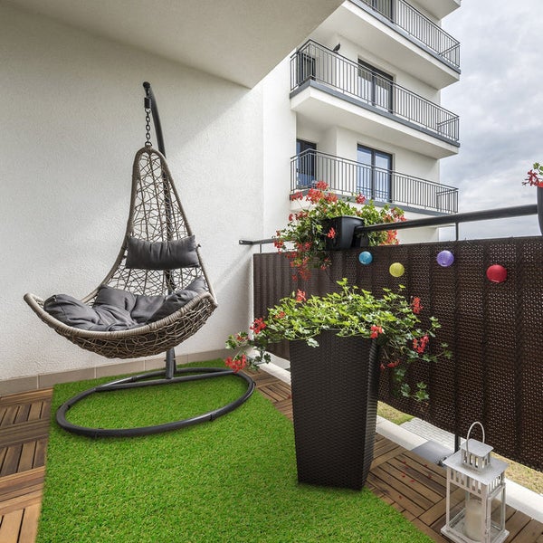 FLOORDIREKT Kunstrasen Riviera - 14 mm Höhe - UV-beständig - 1300 g/m² - 200 x 450 cm