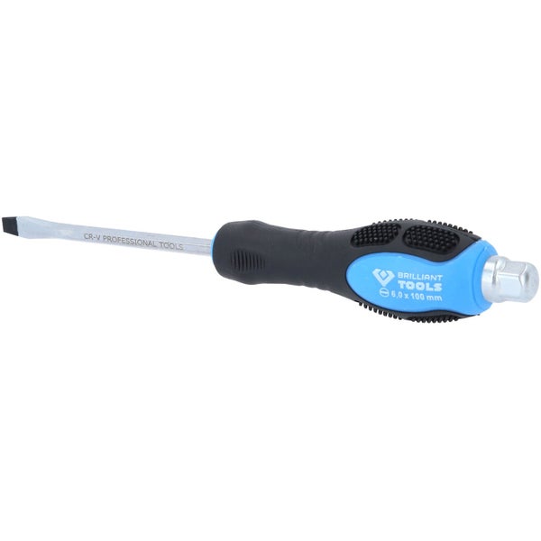BRILLIANT TOOLS Schraubendreher Schlitz mit Schlagkappe 6,0 mm - BT034804