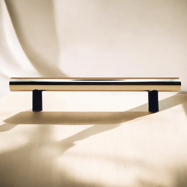 Möbelgriff GRO1653DYC Lochabstand 128mm Gold & Schwarz