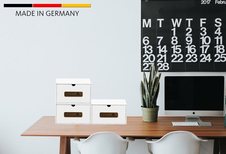 BigDean 20er Boxen-Set mit Sichtfenster & Schublade - Pappkarton aus Kraftpapier - Schuhbox Spielzeug-Box Aufbewahrung für Zubehör & Accessoires