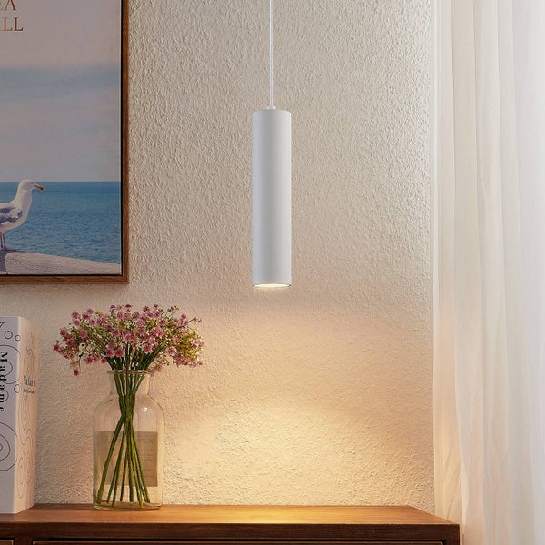PRIOS Pendelleuchte Neliyah (Modern) in Weiß aus Metall (1 flammig, GU10) - Deckenlampe Esstischlampe Hängelampe Hängeleuchte Wohnzimmerleuchte