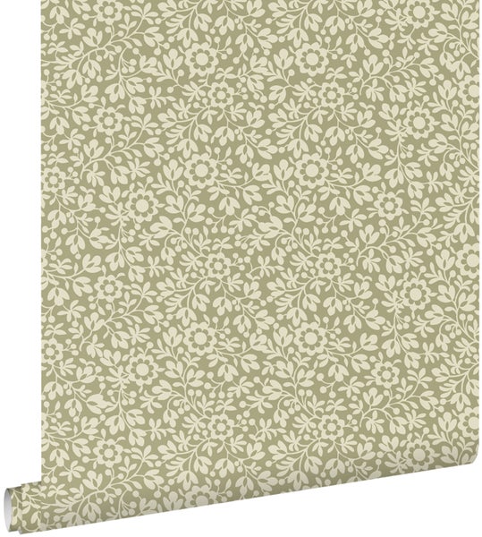 ESTAhome Tapete Blumen Grün - 50 x 900 cm - 131669