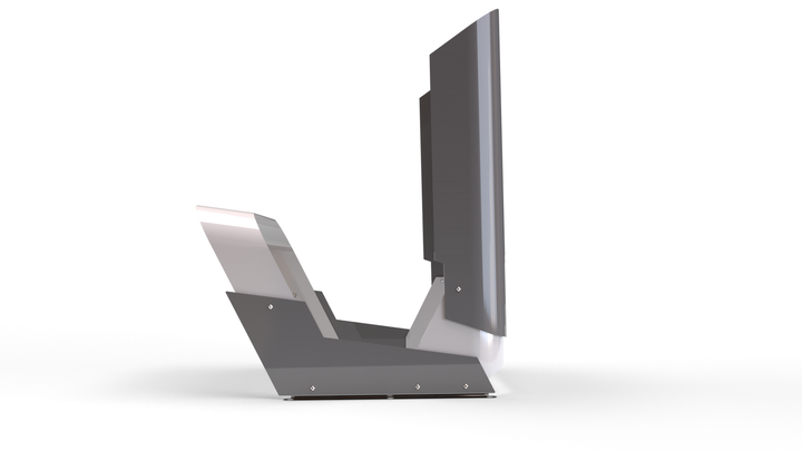 Modernes Metallobjekt mit geometrischen Formen