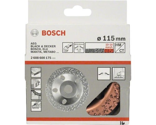 Carbide-Topfscheibe 115 x 22,23 mm;grob, flach