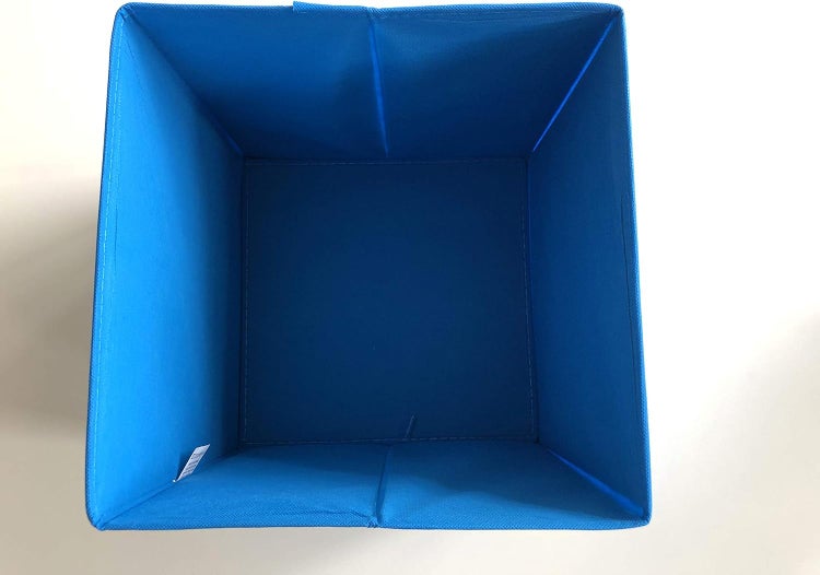 ADOB 3er Set Faltbox, Aufbewahrungsbox, Aufbewahrungskiste in Würfelform mit Griff, Farbe Hellblau