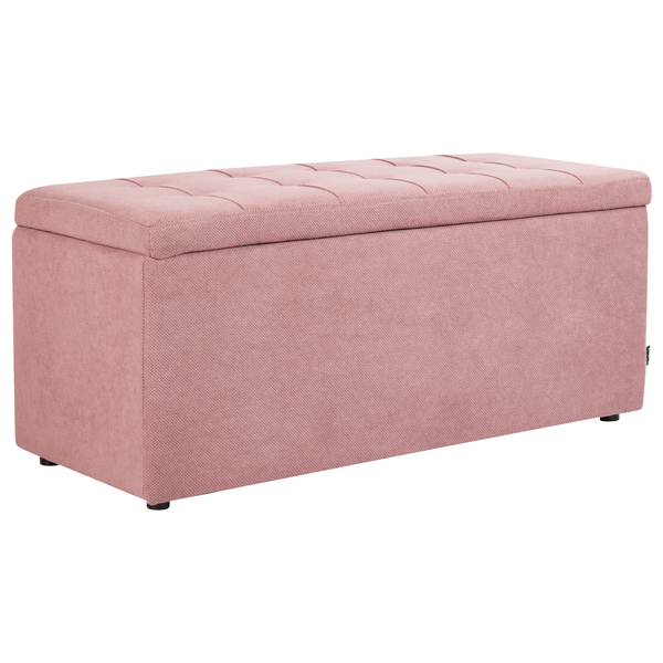 Aufbewahrungshocker OREM Stoff Rosa