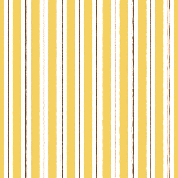 Gelb-weiß gestreiftes Muster mit feinen braunen Linien