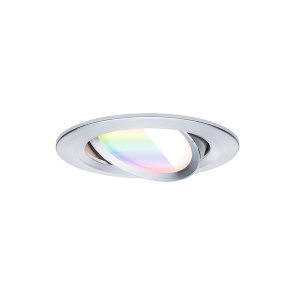 LED Einbauleuchte Nova Coin rund 84mm 50° RGBW+ 3x6W 3x500lm 230V Alu gedreht Aluminium