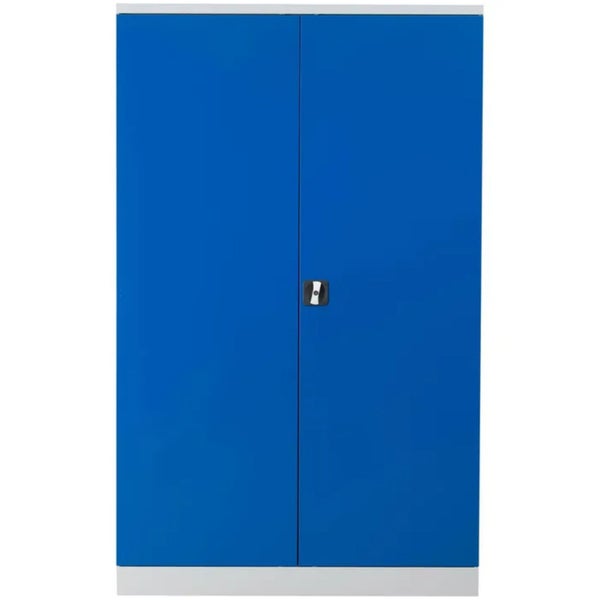 PROREGAL Stahlschrank Bee 4 Fachböden HxBxT 195 x 120 x 60 cm Verzinktes & Verstärktes Fachbodenmaterial Grau & Blau