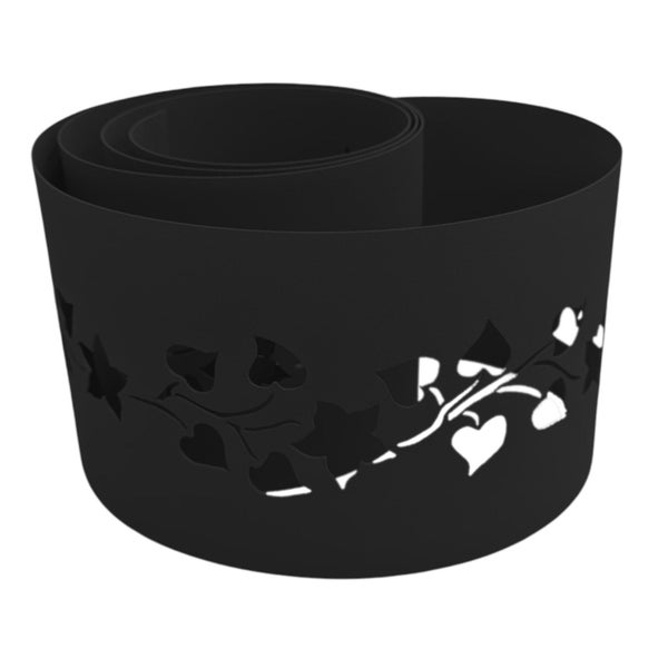 Blumenkübelrand aus Metall mit Pflanzenmuster