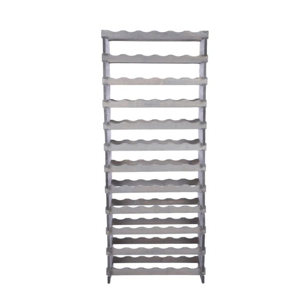 Weinregal VINOTECA FLEX PRO HxBxT 163x65x28cm 72 Flaschen auf 12 Ebenen Massives Kiefernholz Grau