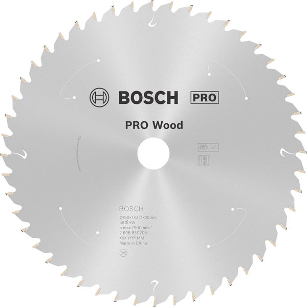 Bosch PRO Wood cordless Blatt für Kreissägen 190 x 1,6 x 20 mm - 2608837705