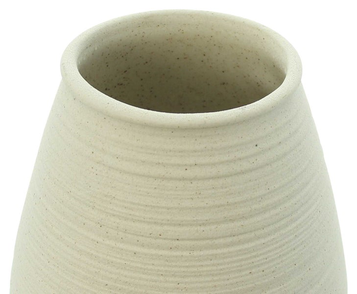 FRANK FLECHTWAREN | Dekovase Ecru, PORZELLAN, 13 x 13 x 18 cm