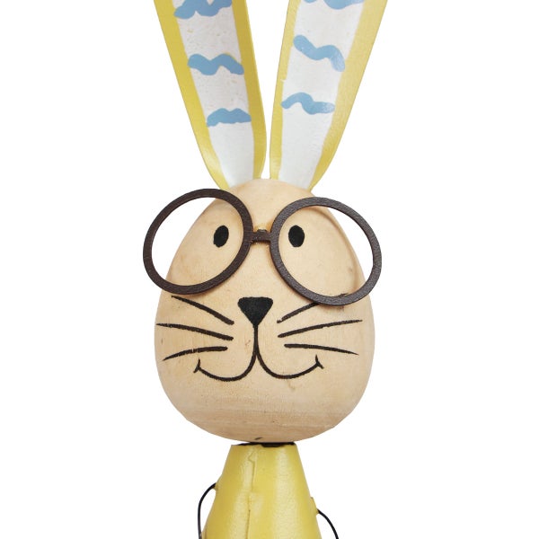 Dekorativer Osterhase mit Brille