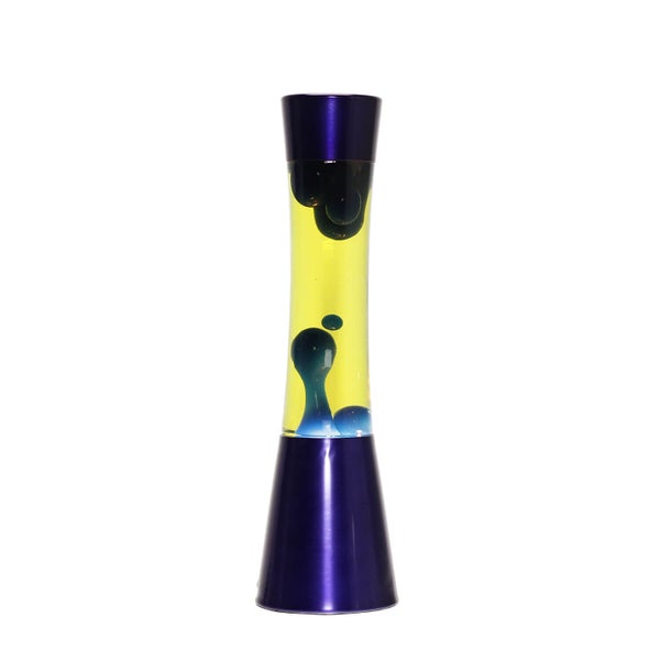 Dekorative Lavalampe mit gelbem Wachs in Flüssigkeit