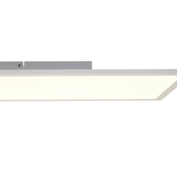 Rechteckiges LED-Panel für die Deckenmontage mit flachem Metallrahmen.