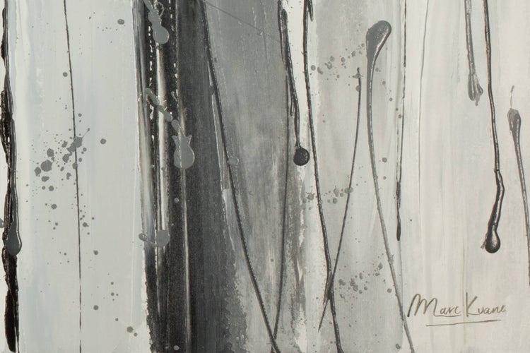 Handgemaltes Gemälde Acrylfarbe 150x50cm Schwarz