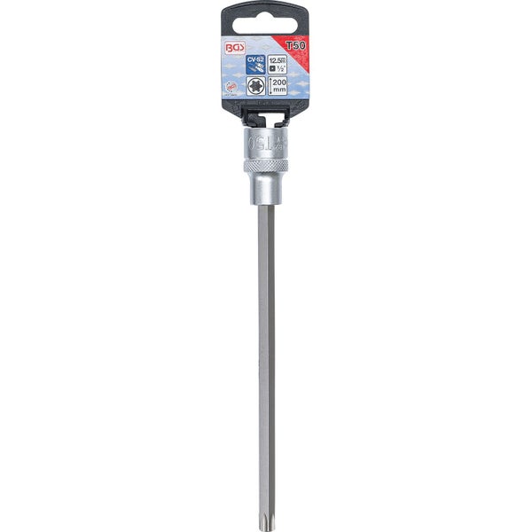 BGS Bit-Einsatz Länge 200 mm Antrieb Innenvierkant 12,5 mm (1/2) T-Profil (für Torx) T50 - 4482