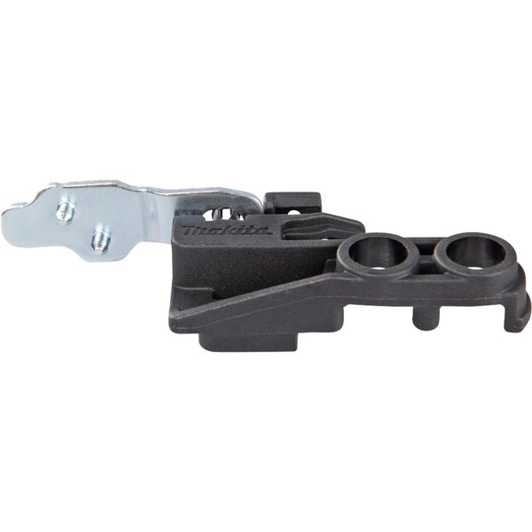 Makita Führungsschienenadapter aus schwarzem Kunststoff und silbernem Metall mit Makita Logo.