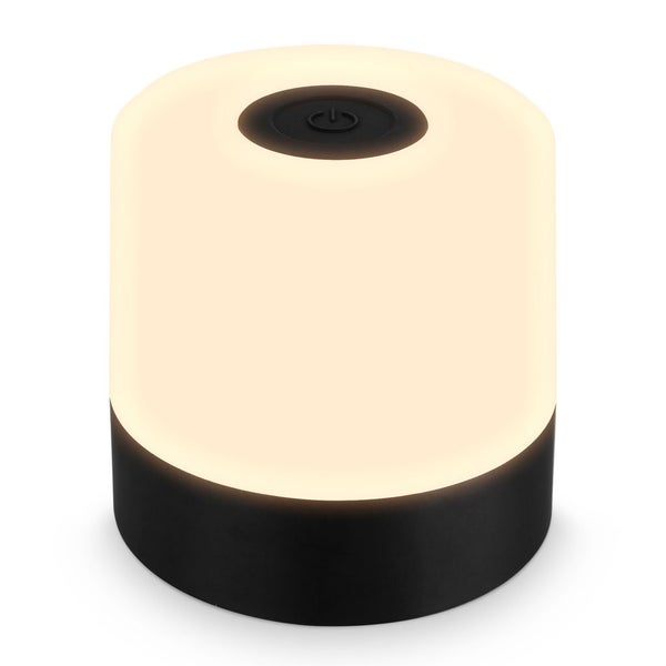 Tischleuchte - 2W, 150lm, kabellos, led, dimmbar, warmweiß, schwarz