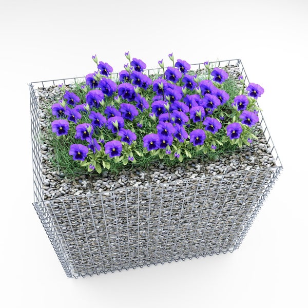 Hochbeet eckig 100 cm x 100 cm x 60 cm (L x H x T), Maschenweite 5 x 5 cm, Wandstärke 10 cm