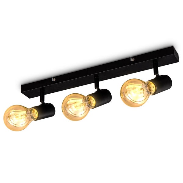 Schwarze Wandleuchte mit Lampenschirm an einer Wand