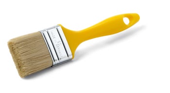 Flachpinsel mit Kunststoffgriff und Naturborsten für Malerarbeiten