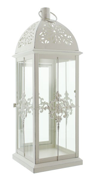 FRANK FLECHTWAREN | Laterne Barock, METALL, GLAS, 14 x 14 x 39 cm, ohne Kerze