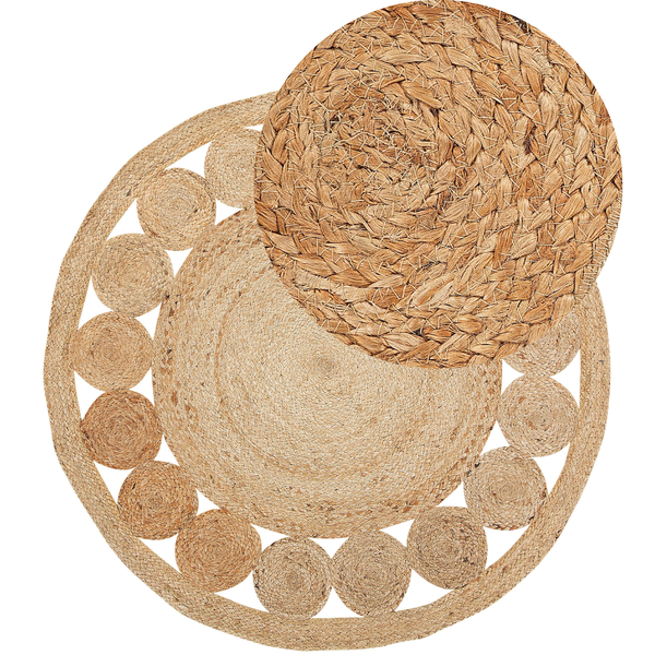 Teppich AHLAT Beige ø 120 cm Jute
