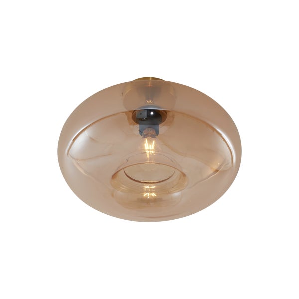 Deckenleuchte mit einem Glasschirm in Kugelform