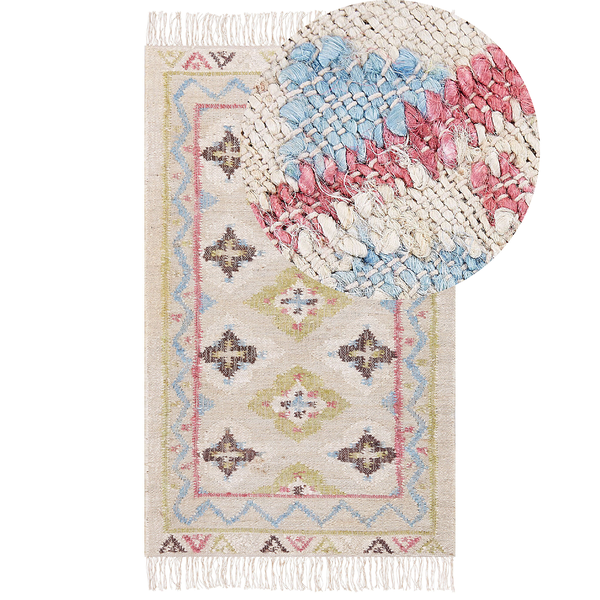 Teppich TERKOS Bunt 80 x 150 cm Jute