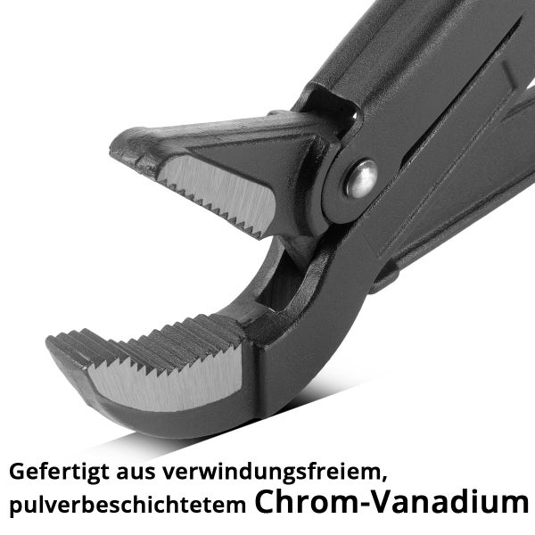 STAHLWERK Rohrzangen 3er Set 1, 1,5, 2 Zoll Chrom-Vanadium Wasserpumpenzangen