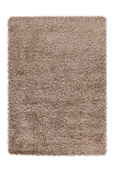 Rechteckiger Hochflor Teppich mit weicher Struktur für ein gemütliches Ambiente.