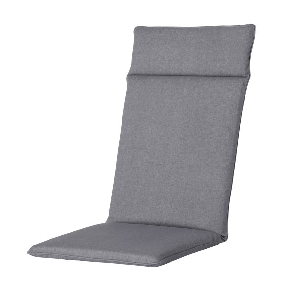 Hochlehnerauflage Oxford grau - Ca. 120x50 cm - 4er-Set
