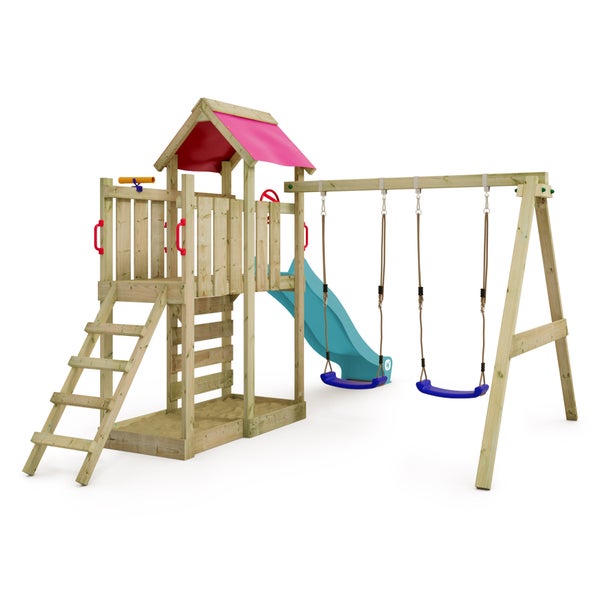 Holz Gartenpavillon mit Fenstern und Doppeltür im Garten