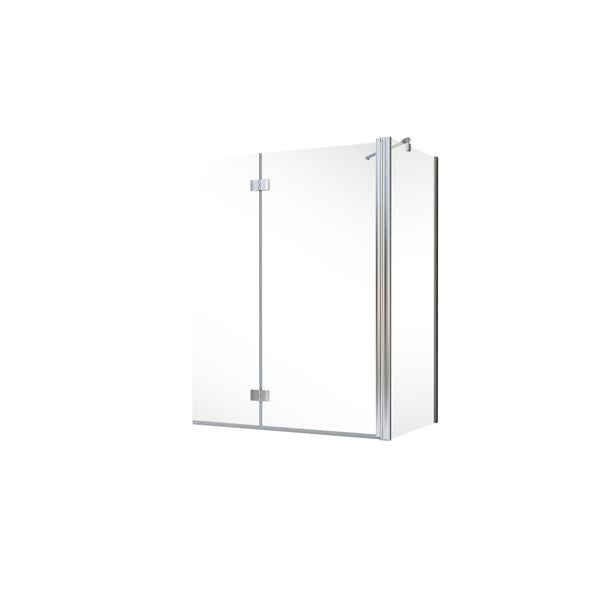 Eckdusche mit Tür aus Klarglas