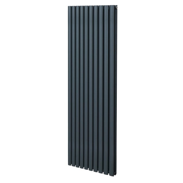 Oval Röhrenheizkörper - 1800mm x 600mm - Anthrazitgrau