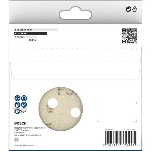 Bosch Logo, Papierverpackung mit Schleifscheibe