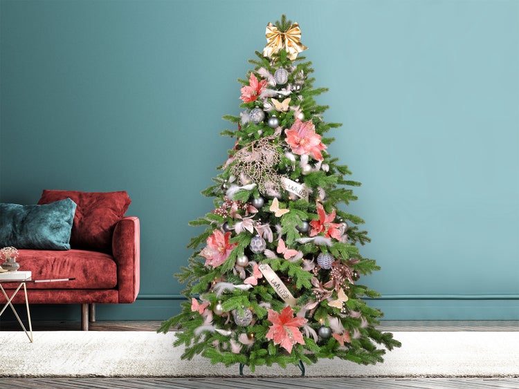 LAALU Set Weihnachtskugeln 132 Stück in Luxusbox NOBLESA für Weihnachtsbäume 240-270 cm