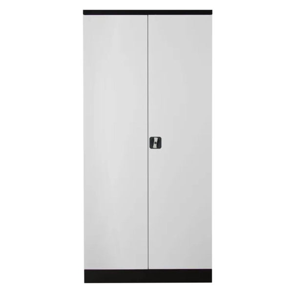 PROREGAL Stahlschrank Bee 4 Fachböden HxBxT 195 x 92 x 50 cm Pulverbeschichtetes & Verstärktes Fachbodenmaterial Anthrazit & Weiß