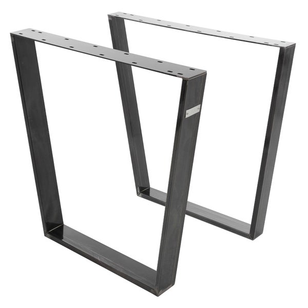 ML-Design 2er Set Tischbeine Trapez 75x72 cm, V-Form, Industrial, Profil 8x2 cm, Stahl pulverbeschichtet, geneigt, Industriedesign, Metall Tischgestell Esstisch Tischkufen Tischuntergestell Möbelfüße