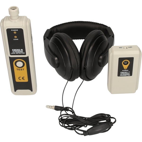 Ultraschall Lecksuchgerät mit Kopfhörern und Sender