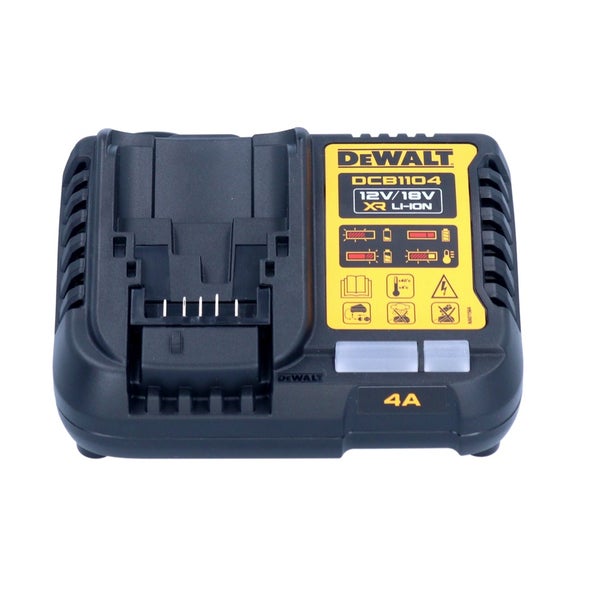 DeWalt Akku-Ladegerät DCB1104 für 12 Volt und 18 Volt XR Lithium-Ionen Akkus, Ladestrom 4 Ampere.