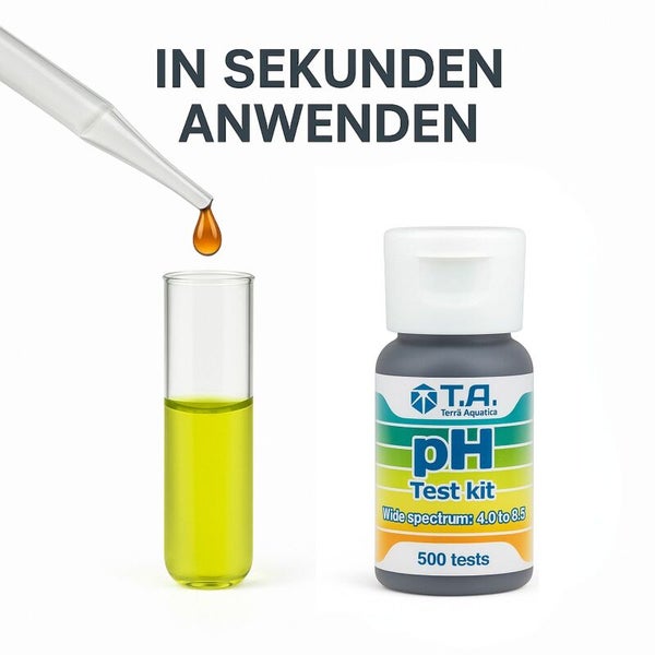 Terra Aquatica pH Testkit mit Teströhrchen und Pipette