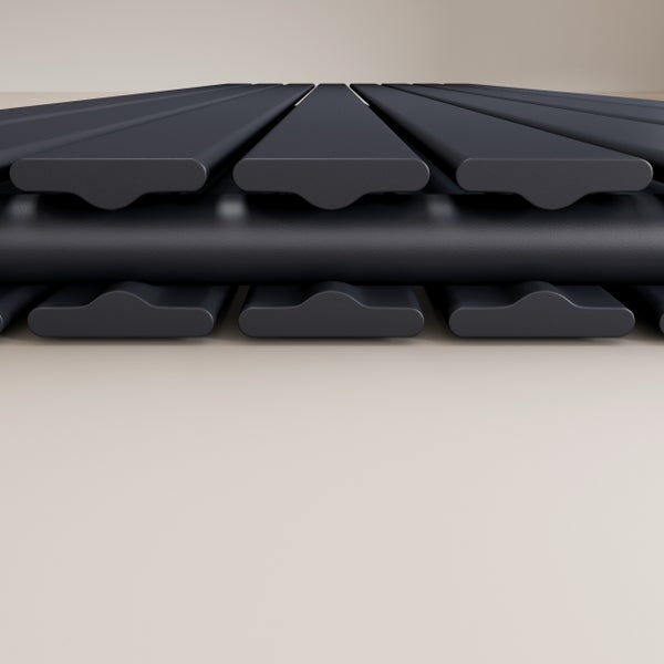 Dachlattenstapel aus Holz